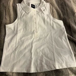 Gap women’s white XS polo tank NWT